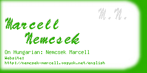 marcell nemcsek business card